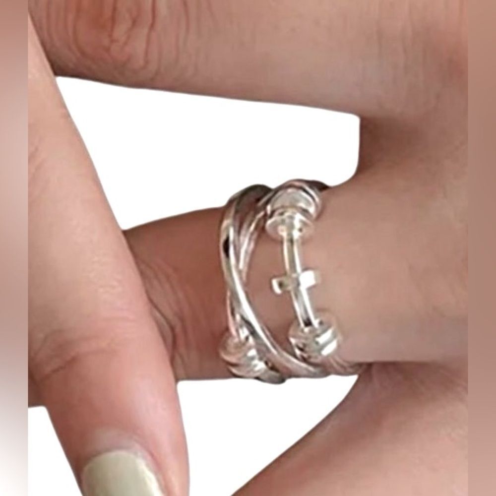The Abstract Geo statement Ring in 925 silver